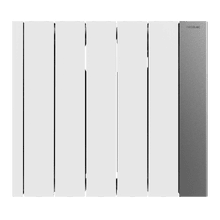 ReadyWarm 6000 HeatCore Ceramic Connected, emettitore termico da 1500 W con 5 moduli, controllo tramite app e display LCD, termostato regolabile, programmatore settimanale, misuratore di consumo e massima sicurezza.
