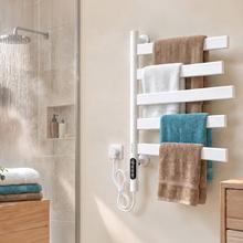 ReadyWarm 15500 Linear Towel Toallero eléctrico de diseño con barras giratorias, temporizador 9h, temperatura ajustable, pantalla LED