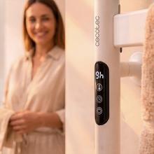 ReadyWarm 15500 Linear Towel Toallero eléctrico de diseño con barras giratorias, temporizador 9h, temperatura ajustable, pantalla LED
