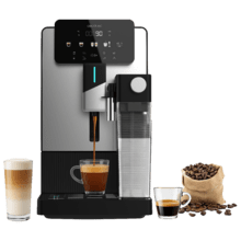 Cremmaet Latte Art Elite Compact Kaffeevollautomat mit 19 Bars, Milchtank und Thermoblock-System.