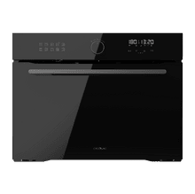 Bolero Hexa AF314510 Glass Black A Horno integrable Airfryer Glass Black de 53L de capacidad, 11 funciones con Airfryer Master, Pizza Master, Steam Asisst, Steam EasyClean, 3D cooking, Clase A.