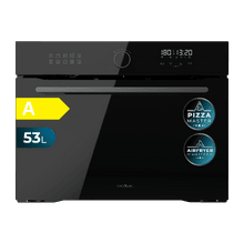 Bolero Hexa AF314510 Glass Black A Horno integrable Airfryer Glass Black de 53L de capacidad, 11 funciones con Airfryer Master, Pizza Master, Steam Asisst, Steam EasyClean, 3D cooking, Clase A.