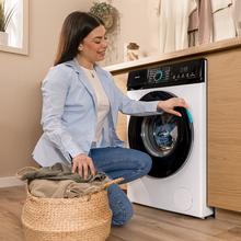Lavatrice Bolero DressCode 6165 Inverter bianca con capacità di 6 kg e 1200 giri/min, 11 programmi, classe A-10%, motore Inverter Plus, Steam Max, pulizia del cestello, programma rapido 15', avvio ritardato, blocco bambini e pannello di controllo con display a LED.