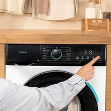Lavatrice Bolero DressCode 6165 Inverter bianca con capacità di 6 kg e 1200 giri/min, 11 programmi, classe A-10%, motore Inverter Plus, Steam Max, pulizia del cestello, programma rapido 15', avvio ritardato, blocco bambini e pannello di controllo con display a LED.