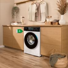 Lavatrice Bolero DressCode 6165 Inverter bianca con capacità di 6 kg e 1200 giri/min, 11 programmi, classe A-10%, motore Inverter Plus, Steam Max, pulizia del cestello, programma rapido 15', avvio ritardato, blocco bambini e pannello di controllo con display a LED.
