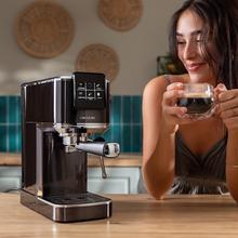 Cafelizzia ColdBrew Tamp Cafetera express para café espresso y cappuccino, café en frío, con 20 bares y vaporizador orientable.