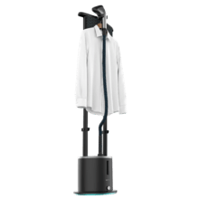 IronHero 2000 Vertical Station Centro de planchado vertical con 2000 W de potencia, tabla de 3 posiciones, lista en 35 segundos y con depósito de 1,7L.