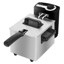 Cleanfry 1,5 L + Freidora de 1,5 litros de capacidad y 1000 W, con filtro para la limpieza del aceite.