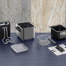 Cleanfry 1,5 L + Freidora de 1,5 litros de capacidad y 1000 W, con filtro para la limpieza del aceite.