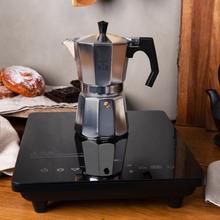 Full Crystal Onyx Heat Plaque à induction numérique avec verre de sécurité et contrôle tactile. Couleur noire.