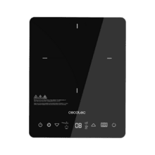 Full Crystal Onyx Heat Plaque à induction numérique avec verre de sécurité et contrôle tactile. Couleur noire.