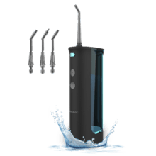 ToothCare Jet Fresh Clean Irrigador portátil a batería con depósito de 180 ml, con 3 boquillas, 3 modos y autonomía de 20 días (uso de 2 veces al día)