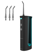 ToothCare Jet Fresh Clean Irrigador portátil a batería con depósito de 180 ml, con 3 boquillas, 3 modos y autonomía de 20 días (uso de 2 veces al día)
