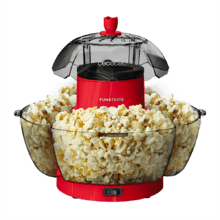 Fun&Taste P'Corn Lotus+ Palomitero de 1200 W, Palomitas Listas En 2 Minutos, incluye 4 recipientes extraíbles con una capacidad total de 4,5 L.