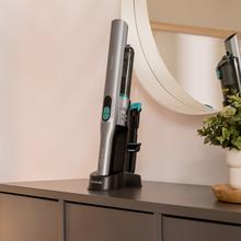 Conga Rockstar Micro+ Clean&Car X-Treme Aspiradora de mano con motor Digital Brushless de 210 W y 20 kPa de poder de succión. Autonomía de hasta 40 minutos. Cargador de coche de 12 V. Dos modos de potencia. Con accesorio 2 en 1, accesorio de tapicerías, accesorio motorizado de tapicerías y colchones y el soporte de pared.