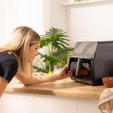 Cecofry Advance 9000 Window Fritadeira dietética digital, sem óleo, de 9 l de capacidade, parede divisória amovível, temperatural dual e tecnologia PerfectCook.