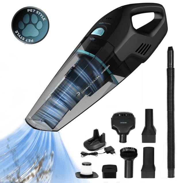 Conga Immortal 22,2 Animal Hand X-Treme Aspirador de mano con batería de Ion-Litio 22,2 V. Para sólidos y líquidos. Con accesorio para pelos de animales.