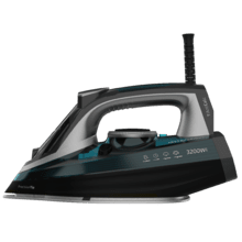 Fast&Furious 5060 Ultra Steam Plancha de vapor ultrapotente de 3200 W, con sistema de apagado automático, vapor continuo de 70 g/min y golpe de vapor de 270 g/min. Sistema antigoteo, selector de temperatura y doble suela cerámica.