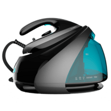 Fast&Furious 8060 Ultra Steam Centro de planchado ultrapotente de 3000 W con 15 bares de presión, suela ultradeslizante Turbo Slide Pro con revestimiento de óxido de titanio y golpe de vapor de 750 g/min y 175 g/min de vapor continuo, caldera semindustrial de gran tamaño GeiserBoom. Modo Eco y sistema de limpieza automatico.