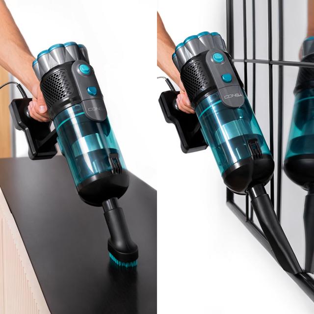 Conga PopStar 600 X-Treme Aspirador vertical con cable . Potencia máxima de hasta 600 W y poder de succión de hasta 18 kPa. Depósito de 500 ml.