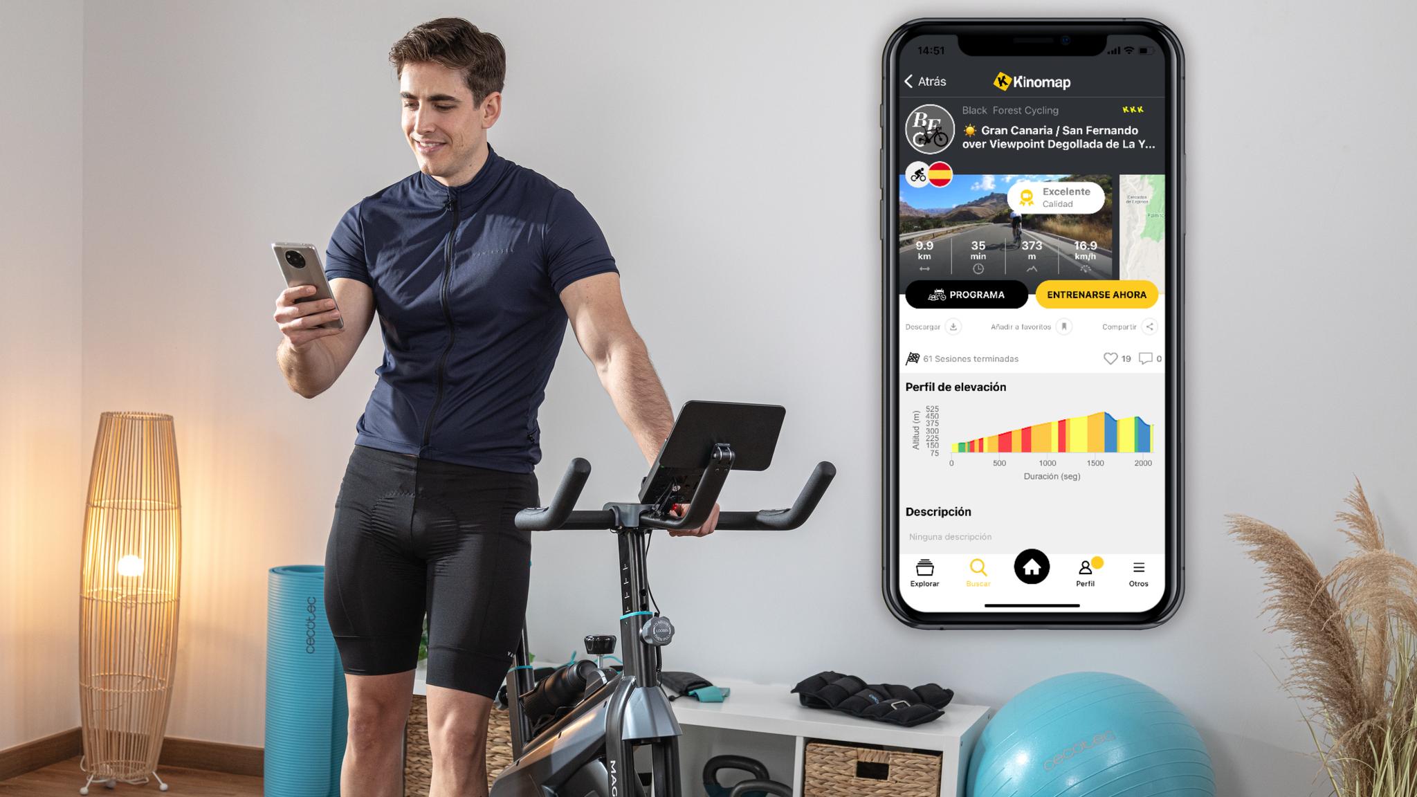 Conecta con Kinomap.