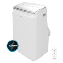 ForceClima 12600 Soundless Heating Aire acondicionado portátil de 12000 BTU con bomba de calor y mando a distancia.