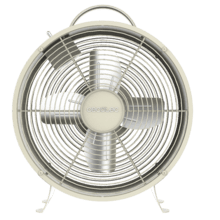 EnergySilence 400 RetroDesk Beige CoolVentilador de mesa estilo retro cor bege de 8" com 25 W e 4 pás.
