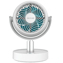 EnergySilence 800 Cyclone Desk Portable Cool Ventilateur de table à batterie de 4000 mAh avec moteur DC, oscillation et inclinaison réglable.