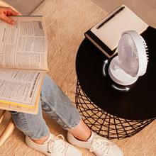 EnergySilence 2000 Portable Desk Cool Ventilador de sobremesa de batería con 2000 mAh, oscilación automática e inclinación ajustable.