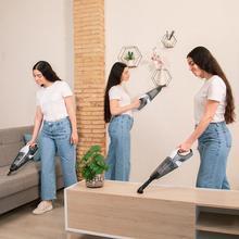 Conga Rockstar Hand 8,4 V X-Treme Aspirador de mano con batería de Ion-Litio 8,4 V*. Tecnología ciclónica sin bolsas. Para sólidos y líquidos. Depósito de 500 ml. Apto para todas las superficies. Incluye accesorio para muebles, para esquinas y un filtro de alta eficiencia extra. *Valor máximo