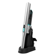 Conga Rockstar Micro Essential Aspiradora de mano con motor Digital Brushless de 90 W y 13 kPa de poder de succión. Autonomía de hasta 40 minutos. Dos modos de potencia. Con accesorio 2en1, accesorio de tapicerías y base de autocargado.