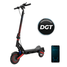 Bongo D40 XL Suspension Connected + Phone holder Patinete eléctrico con doble suspensión, potencia máxima de  800 W y neumáticos de 10" para una autonomía de hasta 40 km.Connexión con App movil.