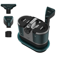 Conga 7000 Carpet&Spot Clean Steam XXL X-Treme Limpiatapicerías Conga 7000 Carpet&Spot Clean Steam XXL. 1700 W de potencia. Uso de vapor para desincrustar mejor la suciedad. Depósito de agua limpia de 1600 ml y de agua sucia de 950 ml. Radio de acción de 7 metros.