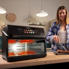 Cecofry&Grill Duoheat 10000 Freidora de aire con cuatro resistencias para dorado perfecto y sabor de parrilla en carnes, capacidad de 10 litros, potencia de 2800 W para platos saludables y pared divisoria móvil para optar entre dos cestillos con temperatura dual o convertirse en una sola cubeta.