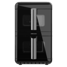 Cecofry DuoLevel 12000 Window Freidora de aire de 12L con ventanas, con cubetas superpuestas de 6L, 2900 W de potencia, control táctil, y 10 programas preconfigurados para una cocción rápida y saludable.