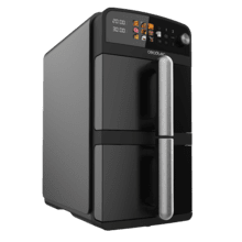 Cecofry DuoLevel 10000 Freidora de aire de 10L con cubetas superpuestas de 5L, 2400 W de potencia, control táctil, y 6 programas preconfigurados para una cocción rápida y saludable.