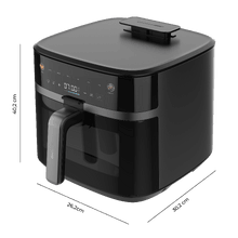 Cecofry&Crunch 8500 Pro Cecotec Freidora de Aire de 8 L  2150 W, Motor CookBoost BLDC, Sonda Térmica, Función Ahumado por Pellets, Hasta 230 ºC, Recubrimiento Cerámico, Panel Táctil