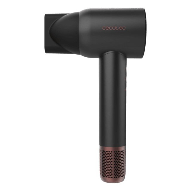 DryGlam Waves Black Sèche-cheveux avec moteur Brushless et technologie Plasma révolutionnaire, moteur de 1600 W 110000 tr/min, têtes à effet Coanda 4 en 1, écran numérique, contrôle intelligent de la chaleur, fonction mémoire et moteur silencieux.