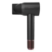 DryGlam Waves Black Sèche-cheveux avec moteur Brushless et technologie Plasma révolutionnaire, moteur de 1600 W 110000 tr/min, têtes à effet Coanda 4 en 1, écran numérique, contrôle intelligent de la chaleur, fonction mémoire et moteur silencieux.