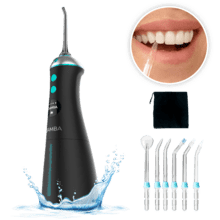ToothCare 1100 Jet Clean Liberty Irrigador bucal portátil, para limpiar, sanear y cuidar en profundidad todo tipo de encías con sus seis posiciones de uso y 8 boquillas.