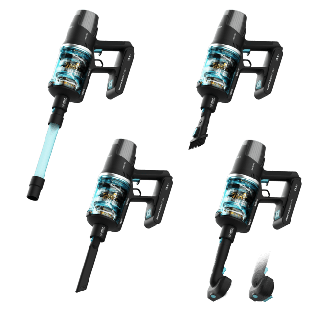 Conga Rockstar RX50 Pet Flex X-Treme Aspirador vertical con Máxima potencia de succión de 300 AW y ultrapotencia de 780 W. 90 minutos de autonomía. Cepillo HairLess antienredos. Tubo flexible y kit de accesorios completo. Incluye cepillo para animales.