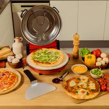 Fun Pizza&Co Mamma Mía Window Plus Horno eléctrico para pizza de 1200 W con ventana, temporizador, temperatura ajustable y palas de acero.