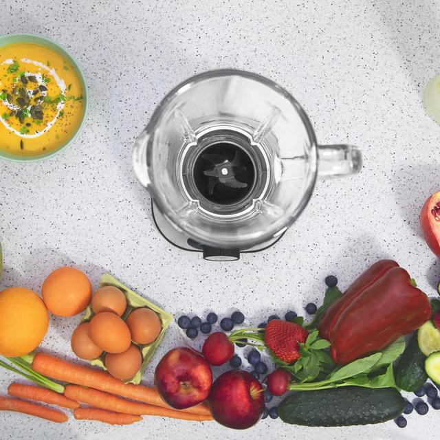 Power Black Titanium 2500MAX Spatula Batidora americana de vaso de 2500W de maxima potencia, con 6 hojas con recubrimiento de titanio negro y jarra termorresistente de 1,8 litros.