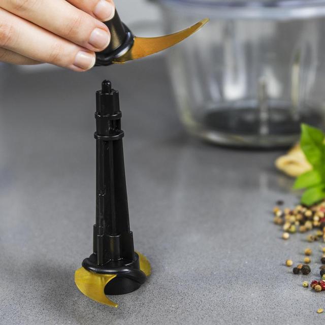 TitanGlass 1000 Spatula Tritatutto elettrico compatto con corpo in acciaio e lame con rivestimento in titanio