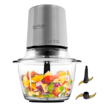 TitanGlass 1000 Spatula Tritatutto elettrico compatto con corpo in acciaio e lame con rivestimento in titanio