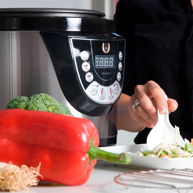 Olla GM D ESPATULA Olla programable 24 h, función freír, capacidad de 6 litros y 9 menús de cocina.
