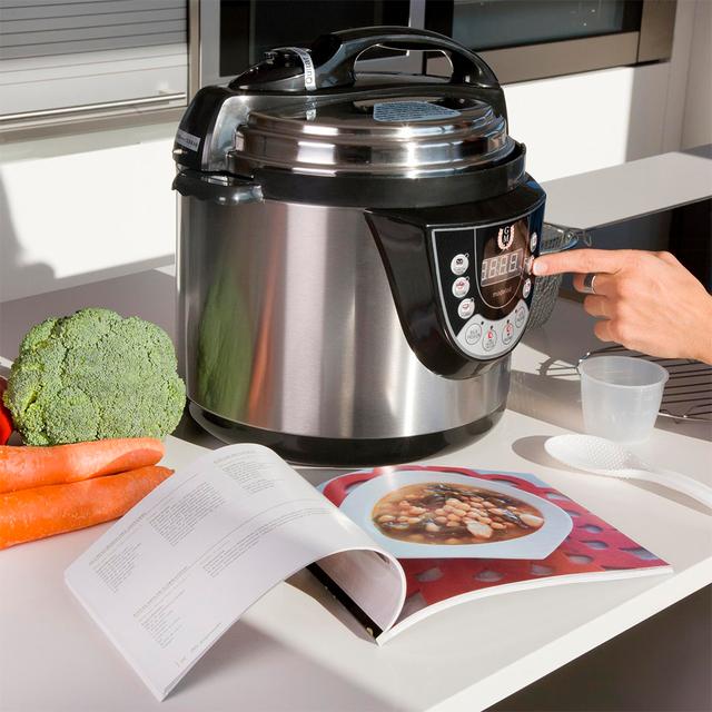 Olla GM D ESPATULA Olla programable 24 h, función freír, capacidad de 6 litros y 9 menús de cocina.