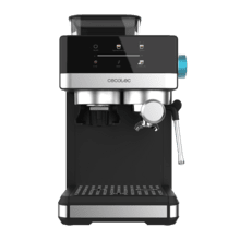 Power Espresso 20 Grind + Cafetera Espresso con 1350W, 20 Bares, Depósito de 1.7L, Molienda Ajustable