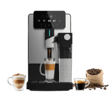 Cremmaet Latte Jar Cafetera superautomática compacta con 19 bares, tanque de leche y sistema Thermoblock.