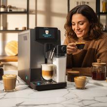 Cremmaet Latte Jar Machine à café compacte super automatique avec 19 bars, réservoir à lait et système Thermoblock.